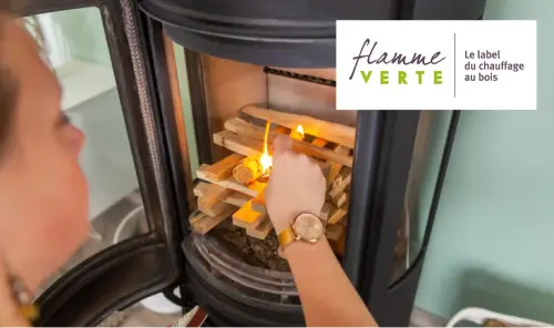 allumage d'un poêle à bois